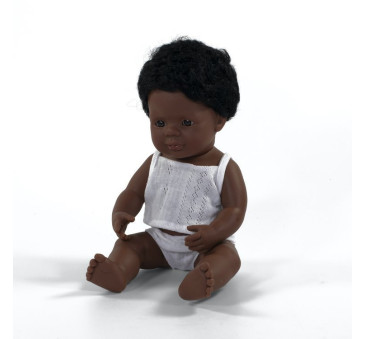 Afroamerykańczyk 38 cm - Lalka Dziewczynka Afroamerykańczyk - Miniland Doll - Miniland