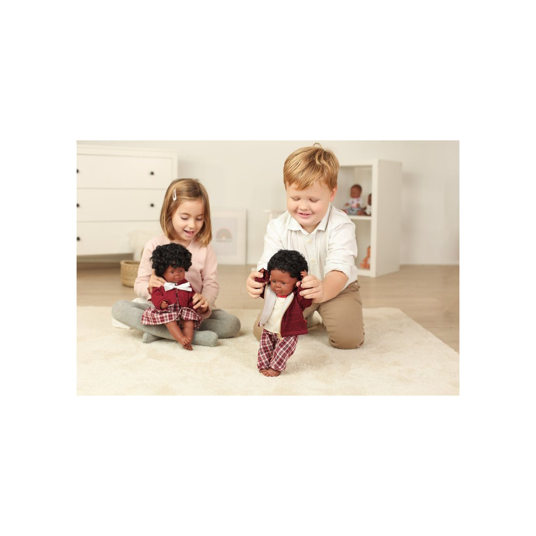 Afroamerykanka 38 cm - Lalka Dziewczynka Afroamerykanka - Miniland Doll - Miniland