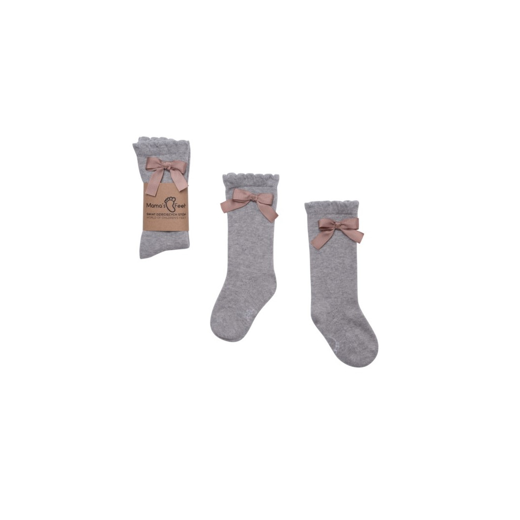 Podkolanówki 4-6  lat - Klara - Szare - Kolekcja Ladies - Mama's Feet