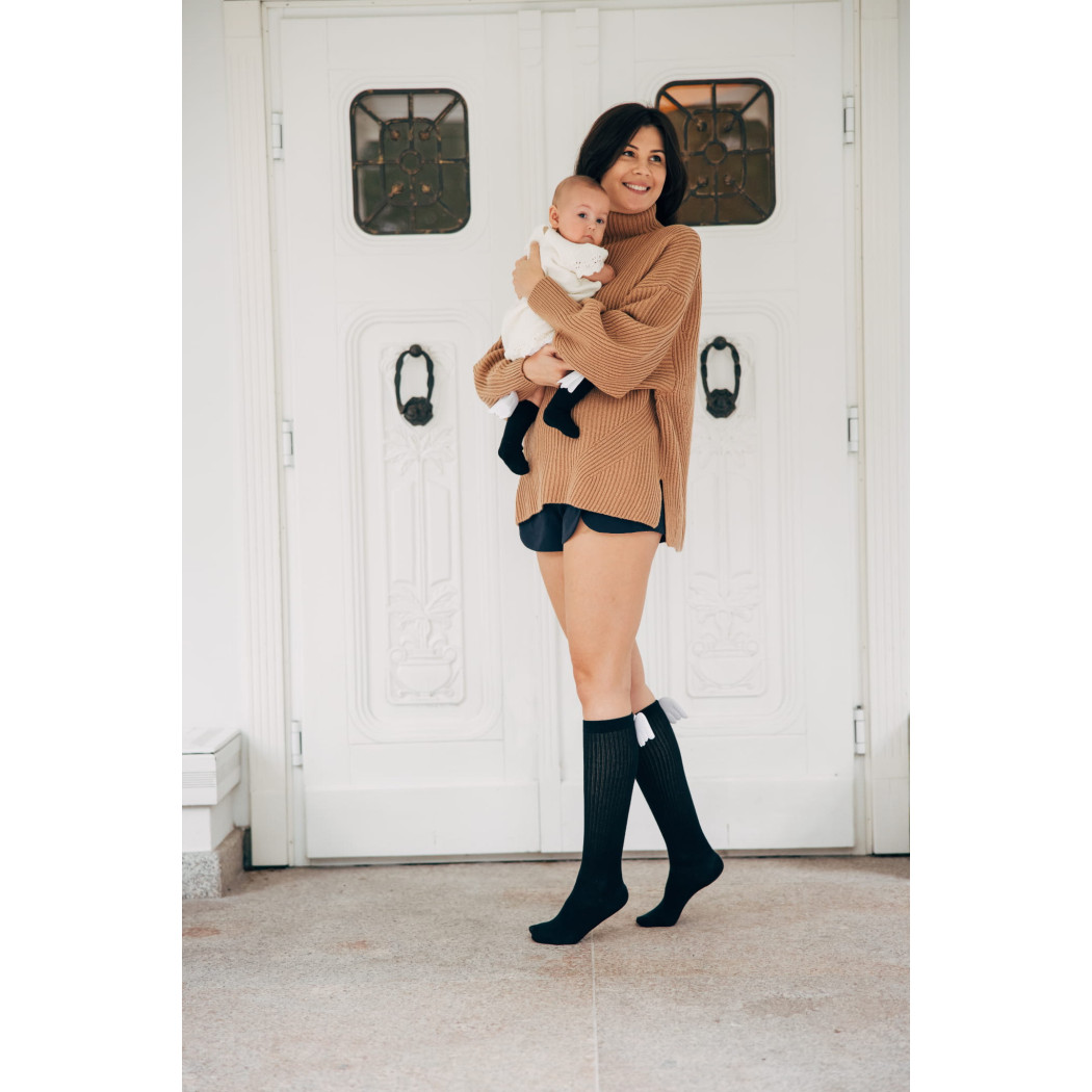 Podkolanówki 4-6 lat - Czarny Aniołek - Mamas Feet - Mama's Feet