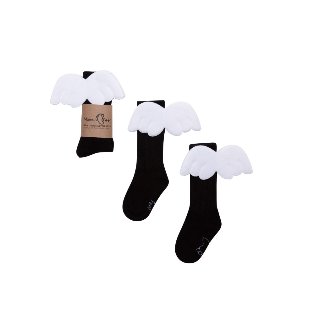 Podkolanówki 4-6 lat - Czarny Aniołek - Mamas Feet - Mama's Feet
