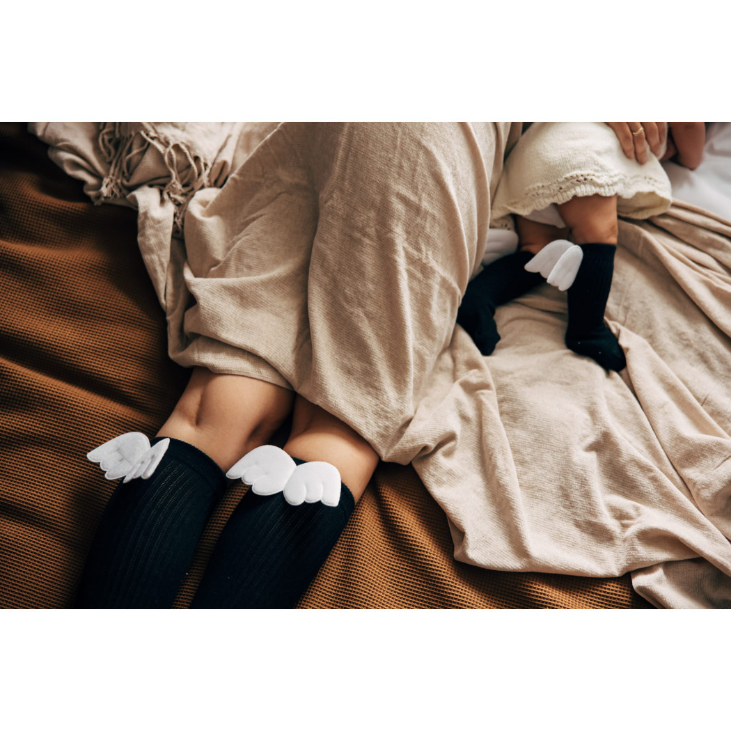 Podkolanówki 1-3 lata - Czarny Aniołek - Mamas Feet - Mama's Feet