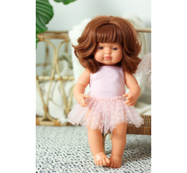 Różowy Strój Baletnicy -  Body i Spódniczka Tutu - Rozmiar 38- Ubranko Dla Lalek - Miniland - LILLITOY