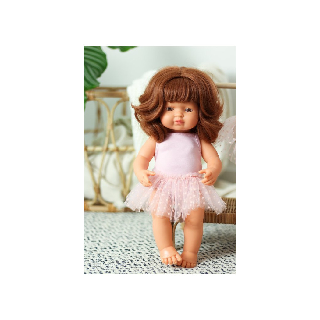 Różowy Strój Baletnicy -  Body i Spódniczka Tutu - Rozmiar 38- Ubranko Dla Lalek - Miniland - LILLITOY