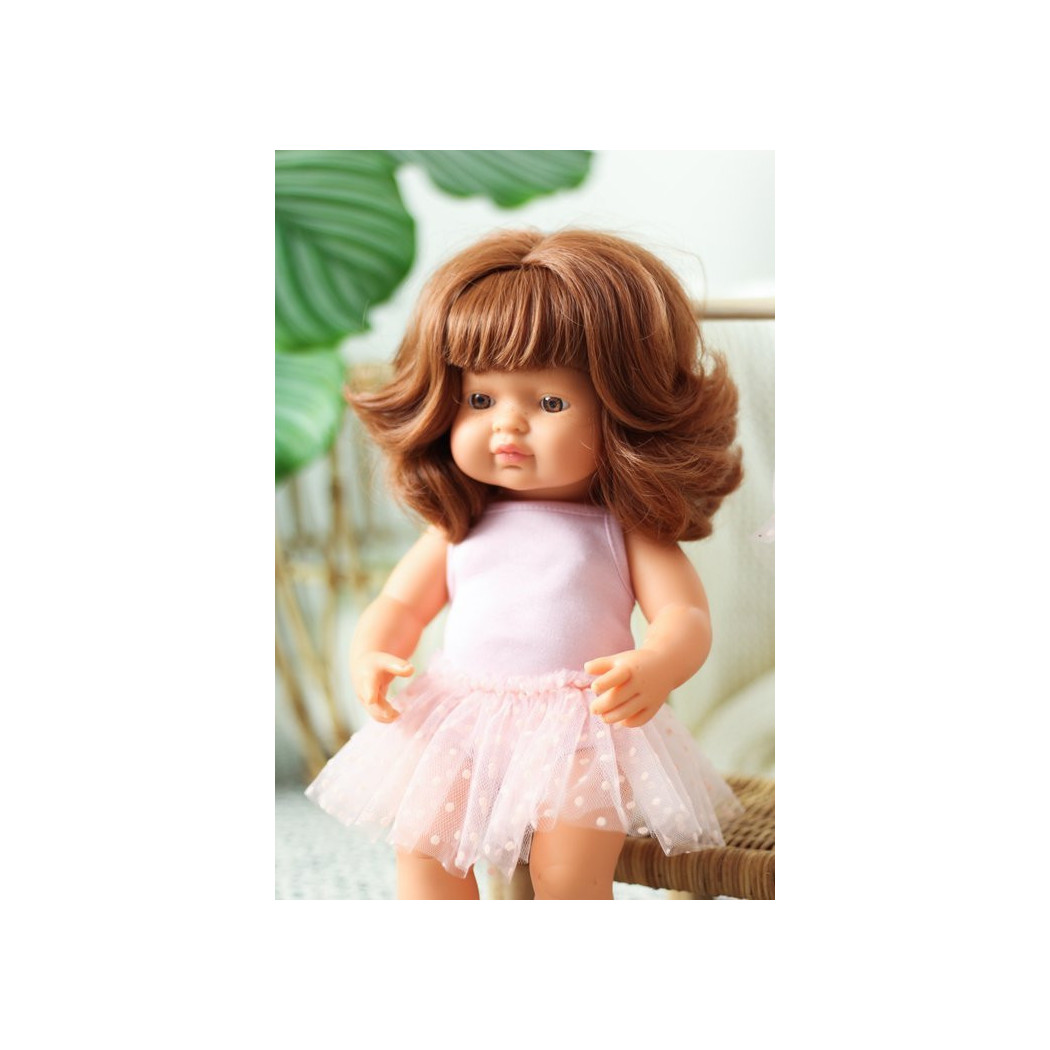 Różowy Strój Baletnicy -  Body i Spódniczka Tutu - Rozmiar 38- Ubranko Dla Lalek - Miniland - LILLITOY