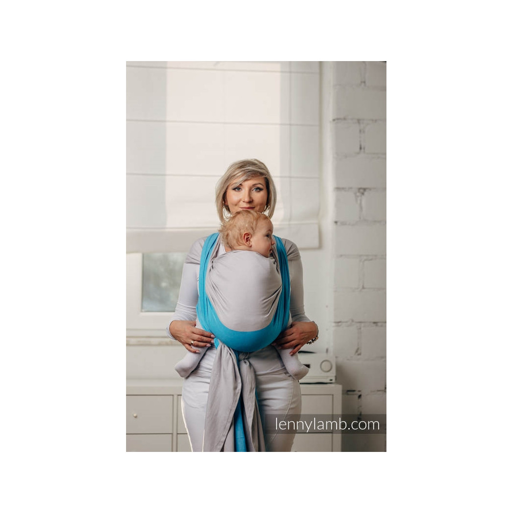 LARIMAR M - Moja pierwsza chusta do noszenia dzieci - tkana splotem skośno - krzyżowym - Rozmiar M (4,6 metra) - LennyLamb