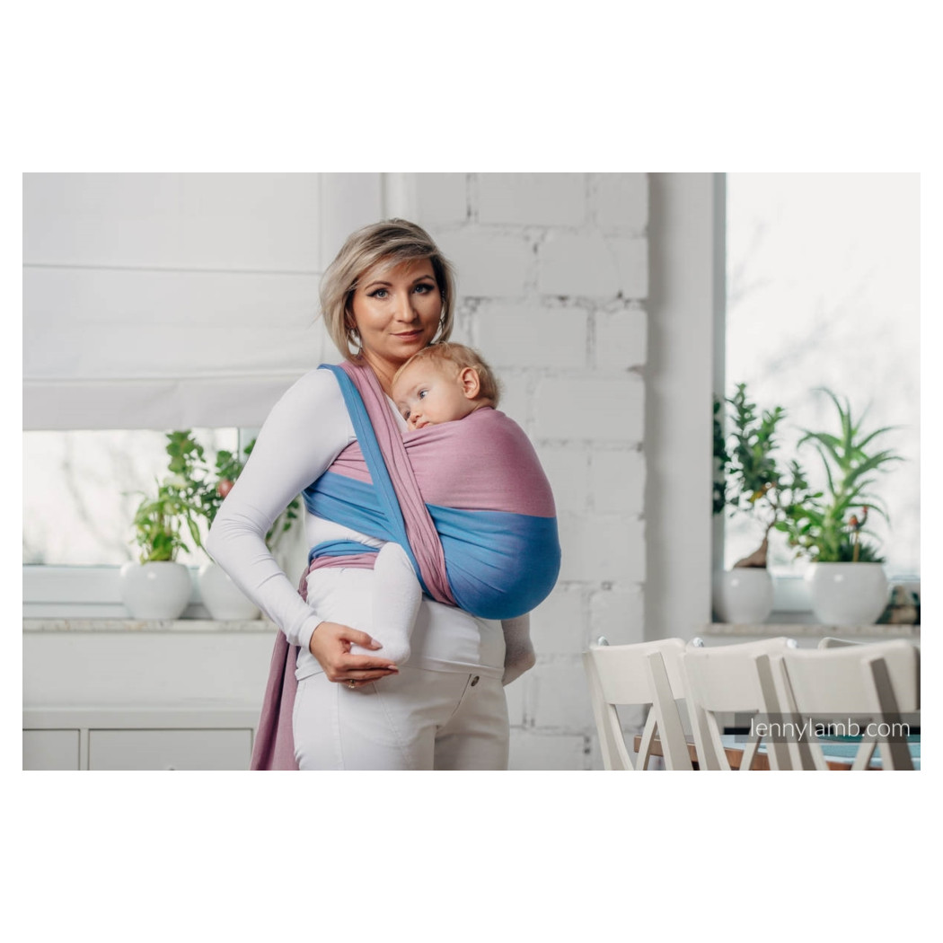 FLUORYT M - Moja pierwsza chusta do noszenia dzieci - tkana splotem skośno - krzyżowym - Rozmiar M (4,6 metra) - LennyLamb