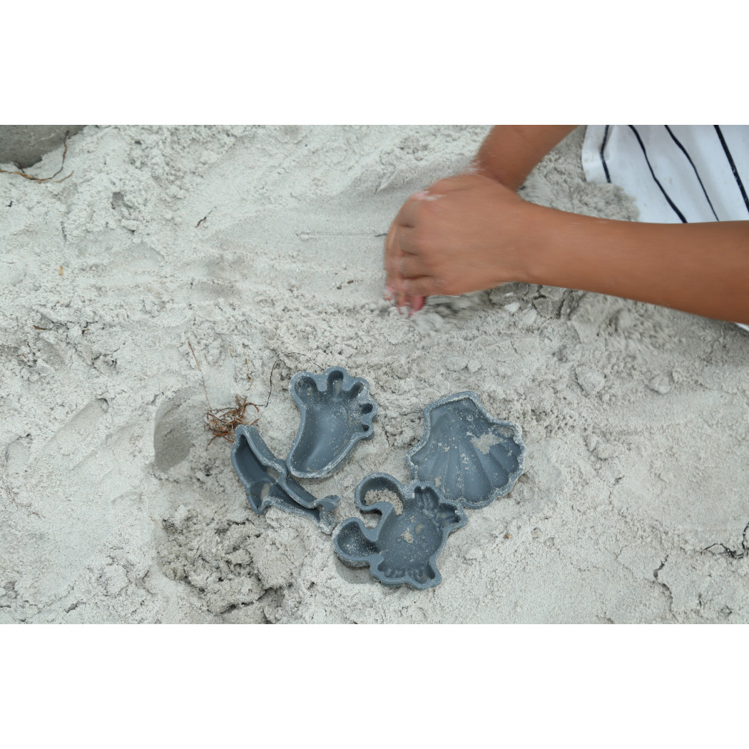 Silikonowe Foremki do piasku, 4szt. - Ciemno Zielone - Funkit World - Scrunch