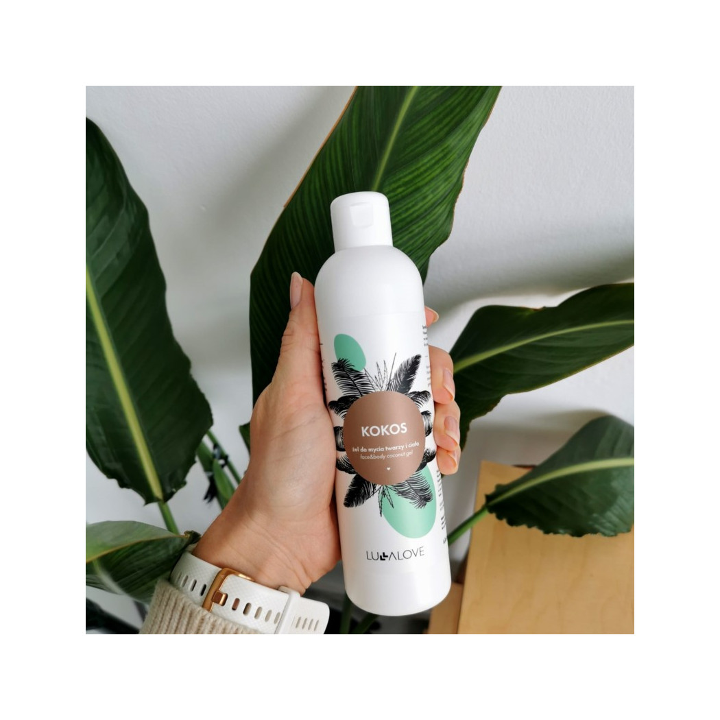WYPRZEDAŻ Holistyczny Kokosowy Żel Do Twarzy i Ciała - 250 ml - LullaLove