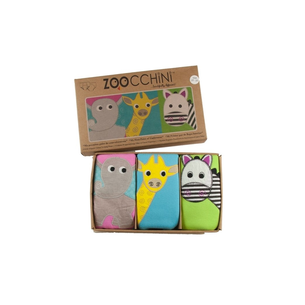 Majtki treningowe - Safari Girl 3pack - 2-3 lata - Zoocchini