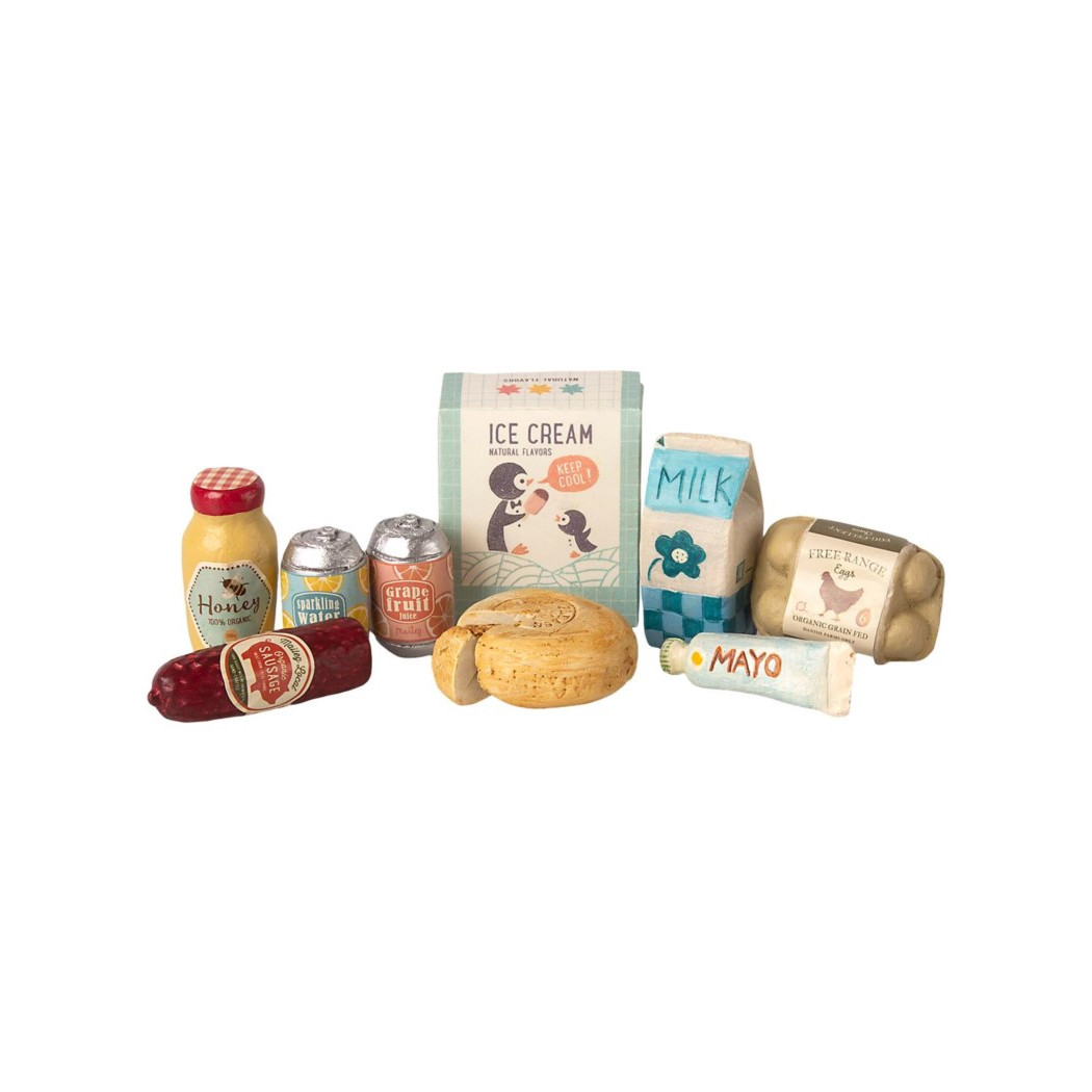 Produkty Spożywcze - Miniature Grocery Box - Akcesoria dla Lalek - Maileg