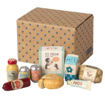 Produkty Spożywcze - Miniature Grocery Box - Akcesoria dla Lalek - Maileg