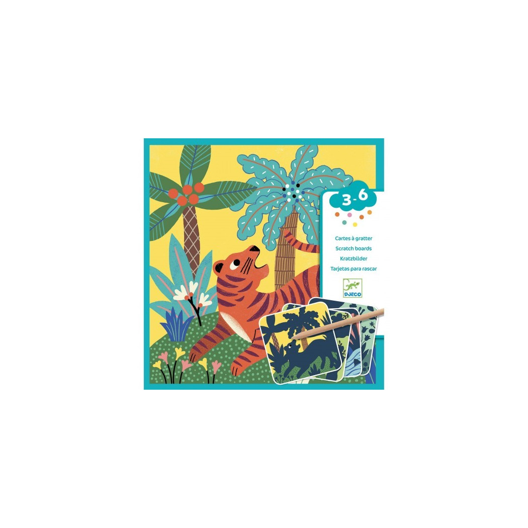 Duże Zwierzęta - Wydrapywanka Dla Maluchów - Djeco