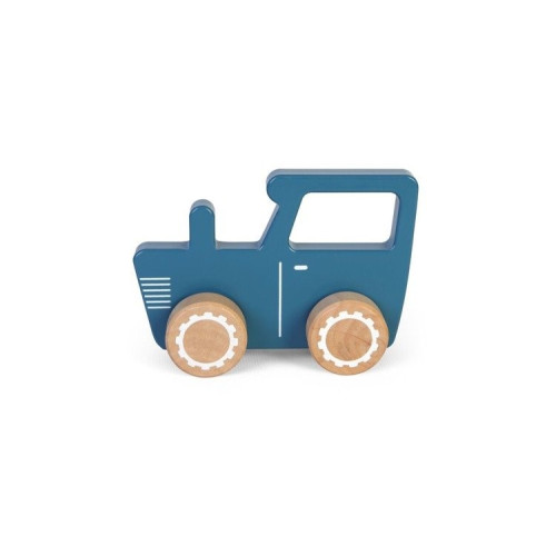 Traktor Drewniane Autko - Niebieskie - Little Dutch