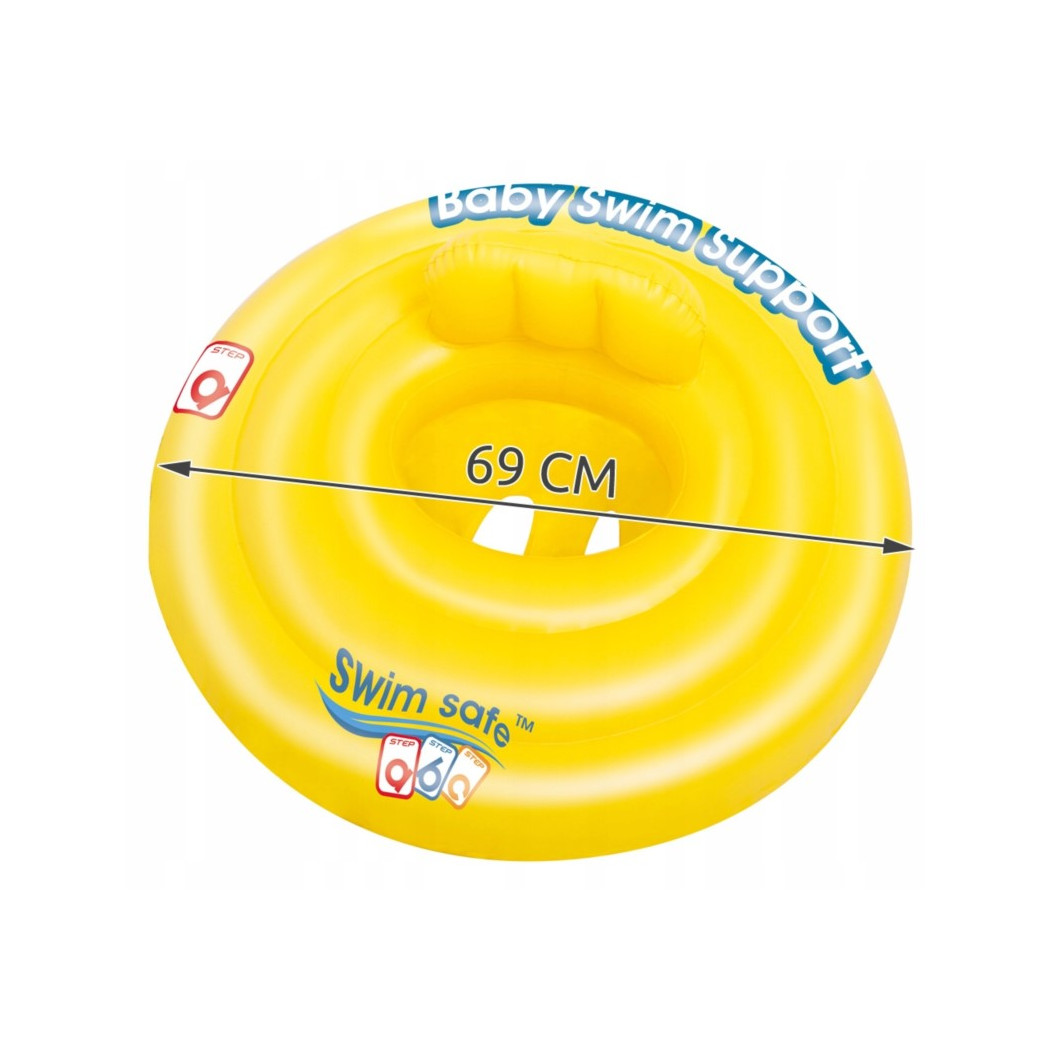 Żółte - Dmuchane Koło Do Nauki Pływania - 69 cm - Bestway