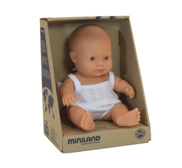 OUTLET Europejka 21 cm - Lalka Dziewczynka Europejka - Miniland Baby - Miniland