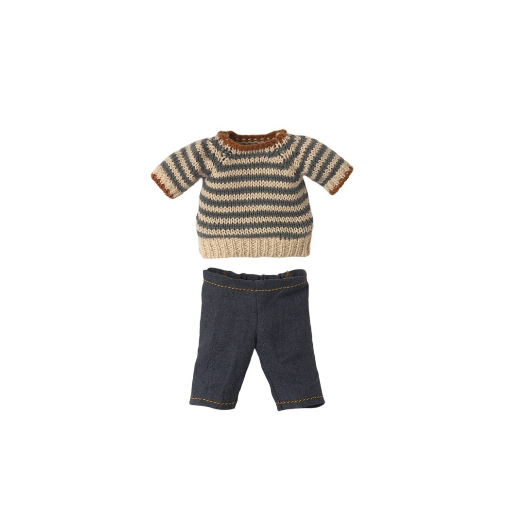 WYPRZEDAŻ Ubranko Misia - Blouse And Pants For Teddy Dad - Maileg
