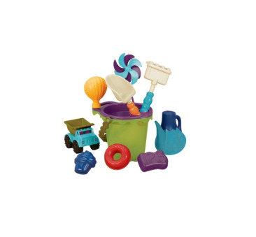 Zestaw akcesoriów plażowych w torbie - wersja niebieska - BTOYS