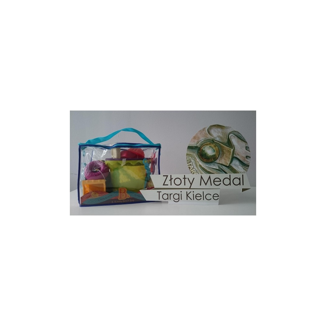 Zestaw akcesoriów plażowych do piasku w torbie - wersja niebieska - B.Ready Beach Bag - BTOYS