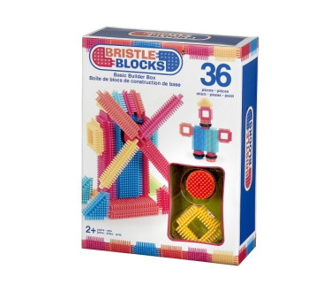 Klocki jeżyki w pudełku - 36 elementów - BRISTLE BLOCKS
