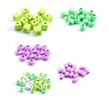 Perełki Kwiaty I Liście - Zestaw Do Tworzenia Biżuterii - Djeco