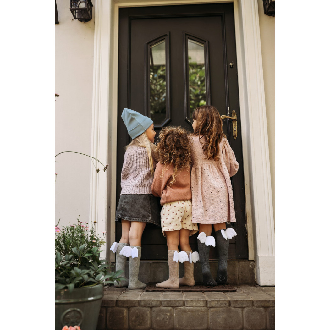 Podkolanówki 0-1  lat - Grafitowy Aniołek - Mamas Feet - Mama's Feet