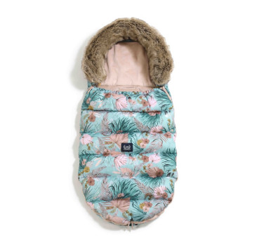 Śpiwór - Stroller Bag Uni - Aspen Winterproof - Boho Palms & Smoke Rose - La Millou