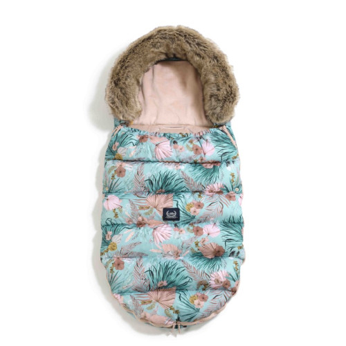 Śpiwór - Stroller Bag Uni - Aspen Winterproof - Boho Palms & Smoke Rose - La Millou