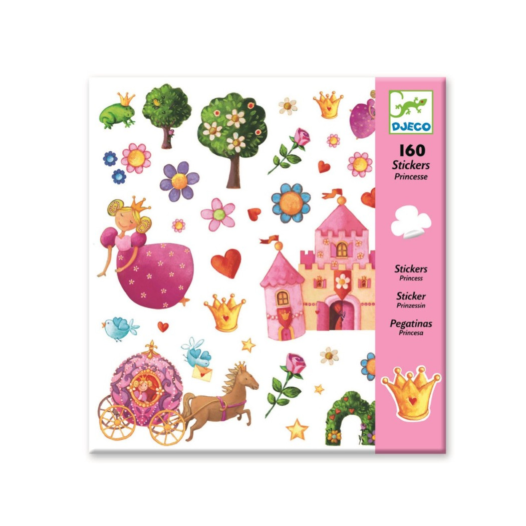 Księżniczka - Zestaw Naklejek 160 sztuk - Djeco