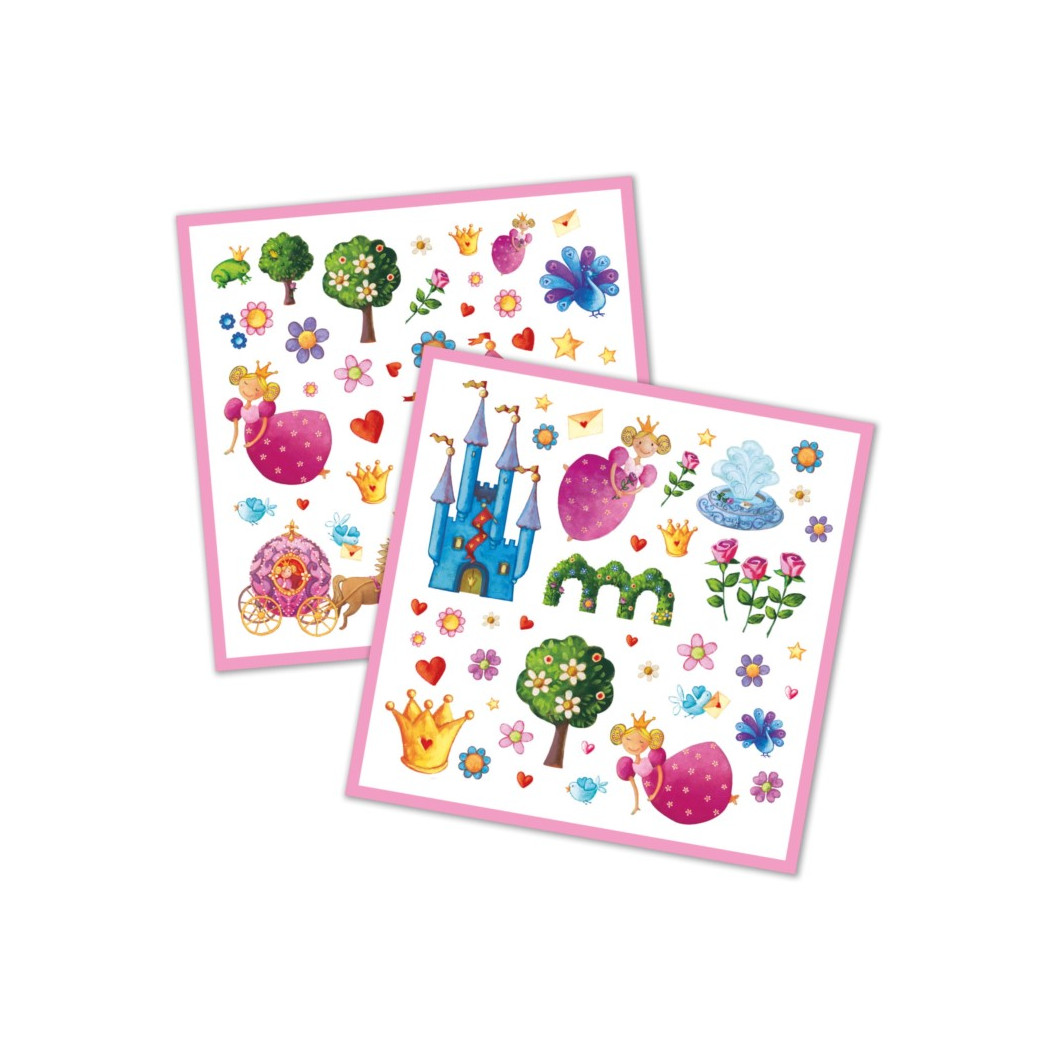 Księżniczka - Zestaw Naklejek 160 sztuk - Djeco