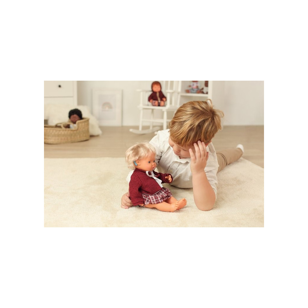 Europejka z Implantem Ślimakowym 38 cm - Lalka Dziewczynka - Miniland Doll - Miniland