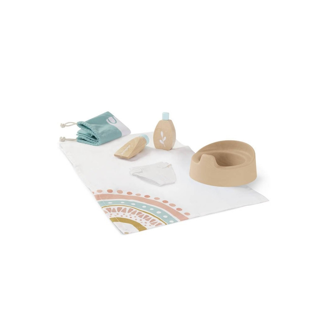 Drewniany Zestaw Do Pielęgnacji Lalek - Eco Friendly - Miniland
