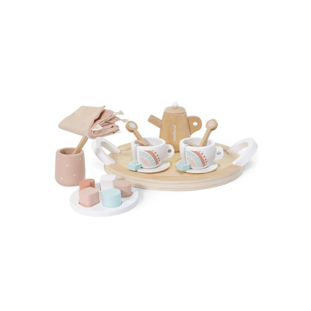 Drewniany Zestaw Do Herbaty z Ciasteczkami Dla Lalek - Eco Friendly - Miniland