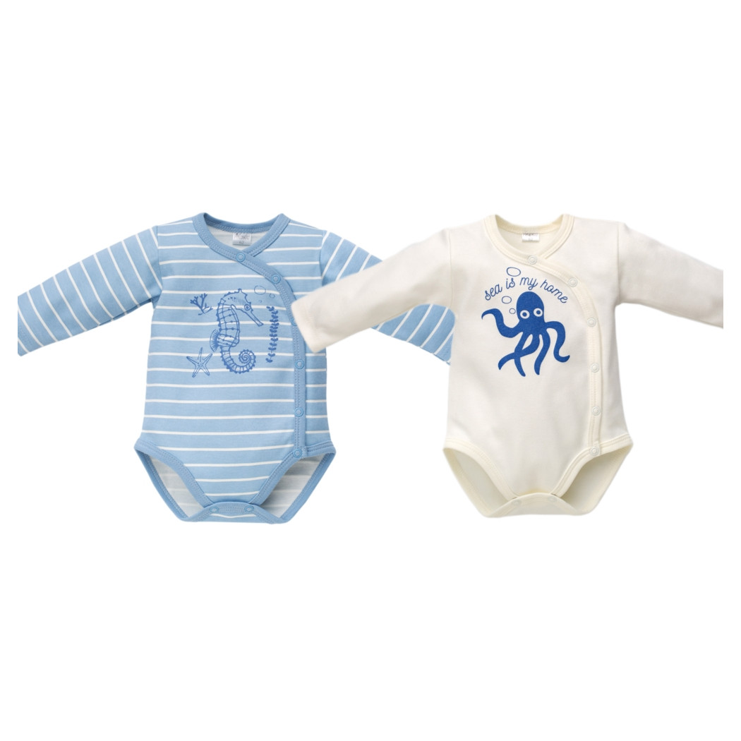 BODY ROZPINANE DŁUGI RĘKAW SEA WORLD ROZMIAR 62 ECRU