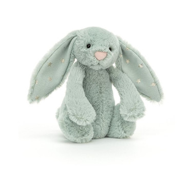 Miętowy Królik Uszy i Stópki w Gwiazdki 31 cm - Maskotka Przytulanka - JellyCat