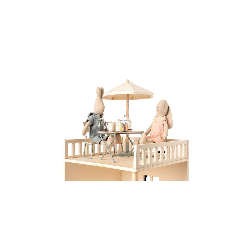 PROMOCJA Zestaw Mebli Ogrodowych - Garden Set Table With Chair And Bench - Akcesoria Dla Lalek - Maileg