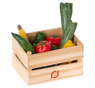Skrzynka z Warzywami i Owocami - Veggies And Fruits - Akcesoria Dla Lalek - Maileg