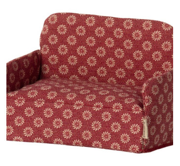 Czerwona Sofa - Couch Red - Akcesoria Dla Lalek - Maileg