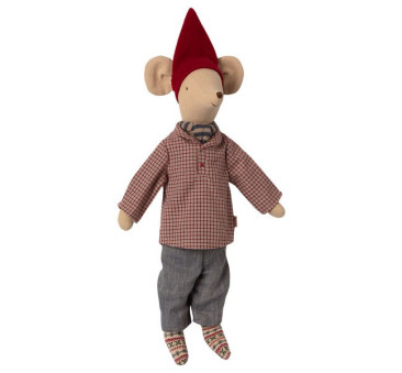Świąteczna Myszka Chłopiec - Christmas Mouse - Medium Boy- Maileg