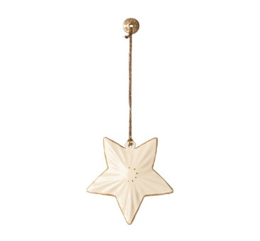 Gwiazdka Ze Złotymi Zdobieniami - Dekoracja Bożonarodzeniowa - Metal Ornament Star - Maileg