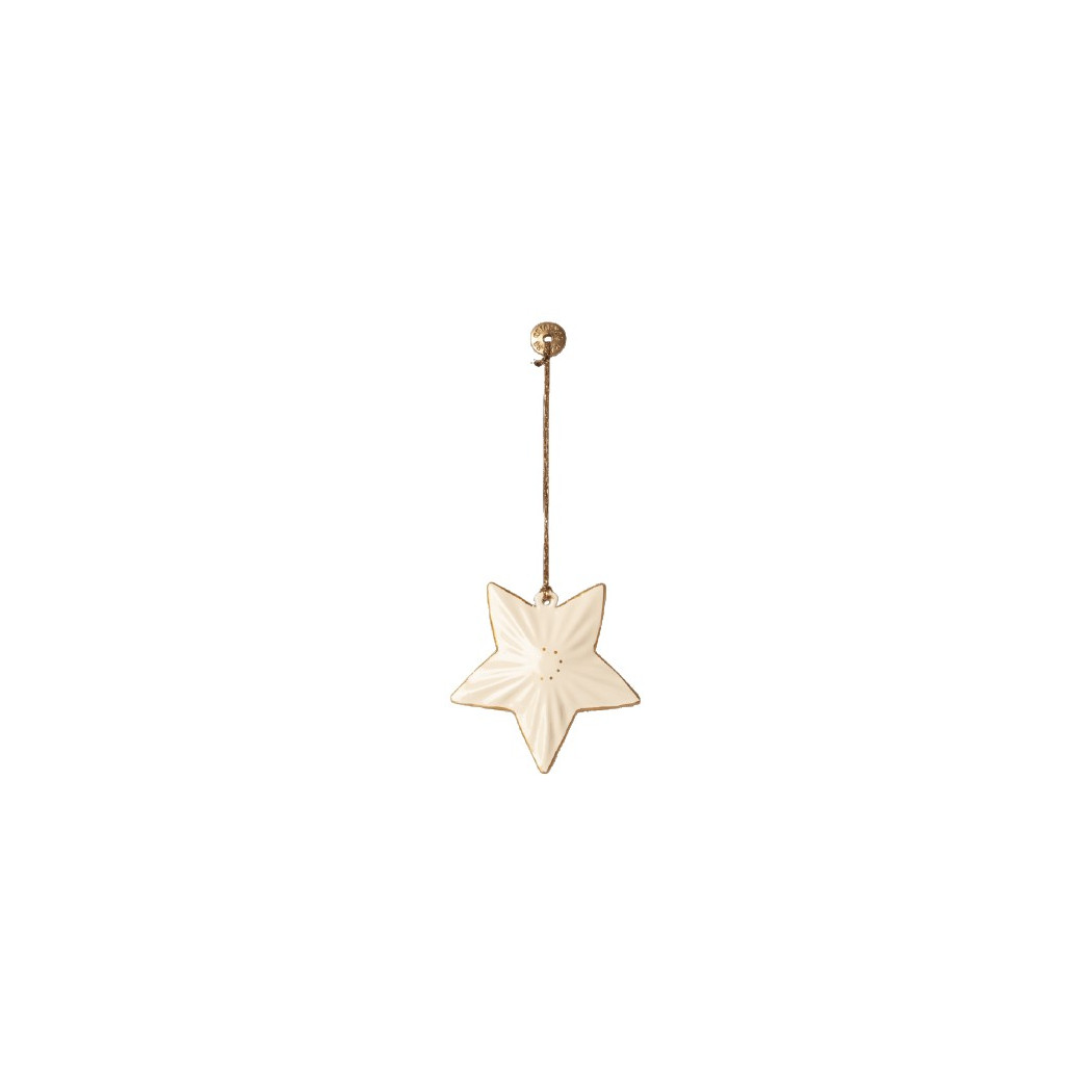 Gwiazdka Ze Złotymi Zdobieniami - Dekoracja Bożonarodzeniowa - Metal Ornament Star - Maileg