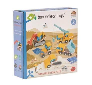 Drewniane Pojazdy Budowalne - Tender Leaf Toys