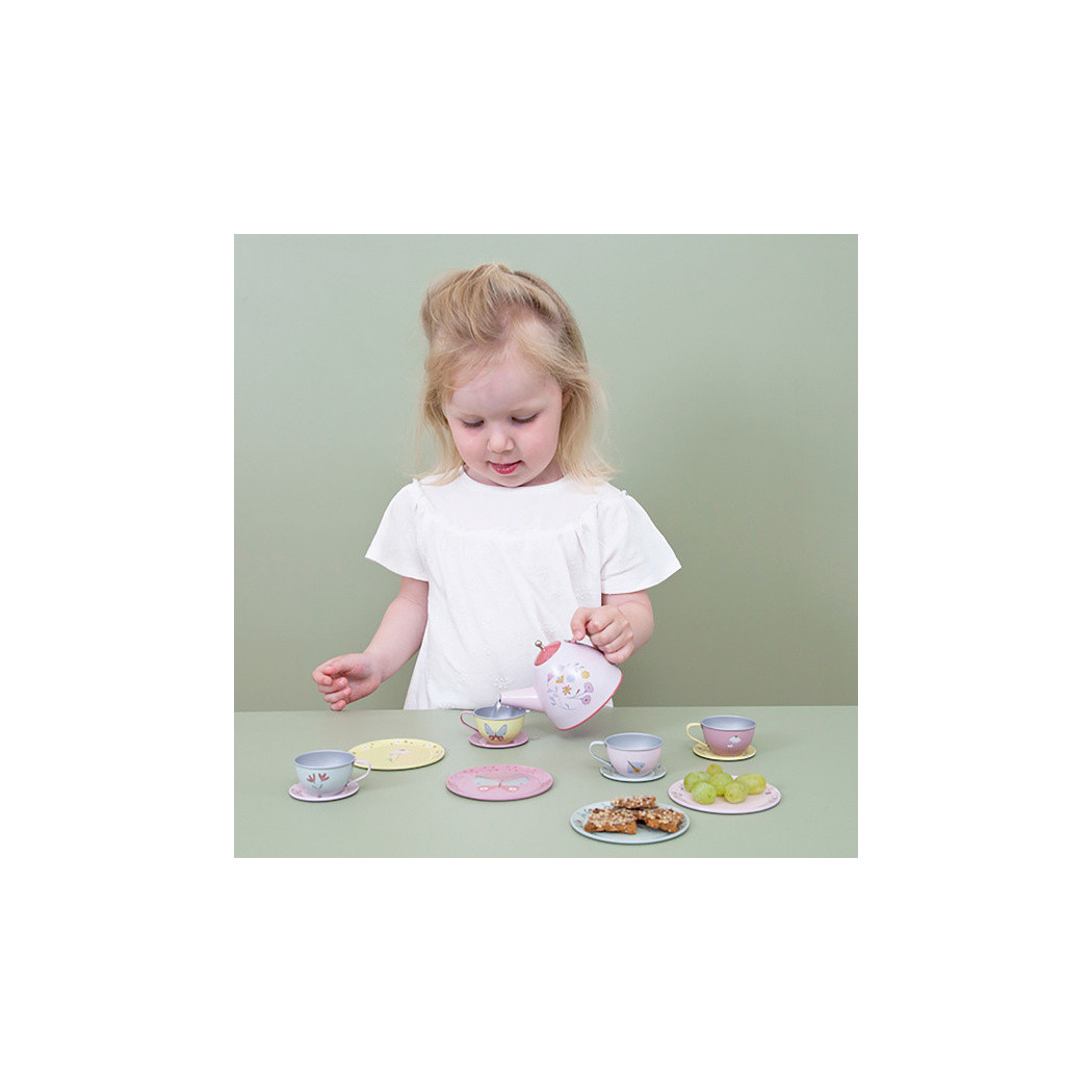 Flowers & Butterflies - Tea Set Zestaw Do Herbaty - Metalowy - Little Dutch