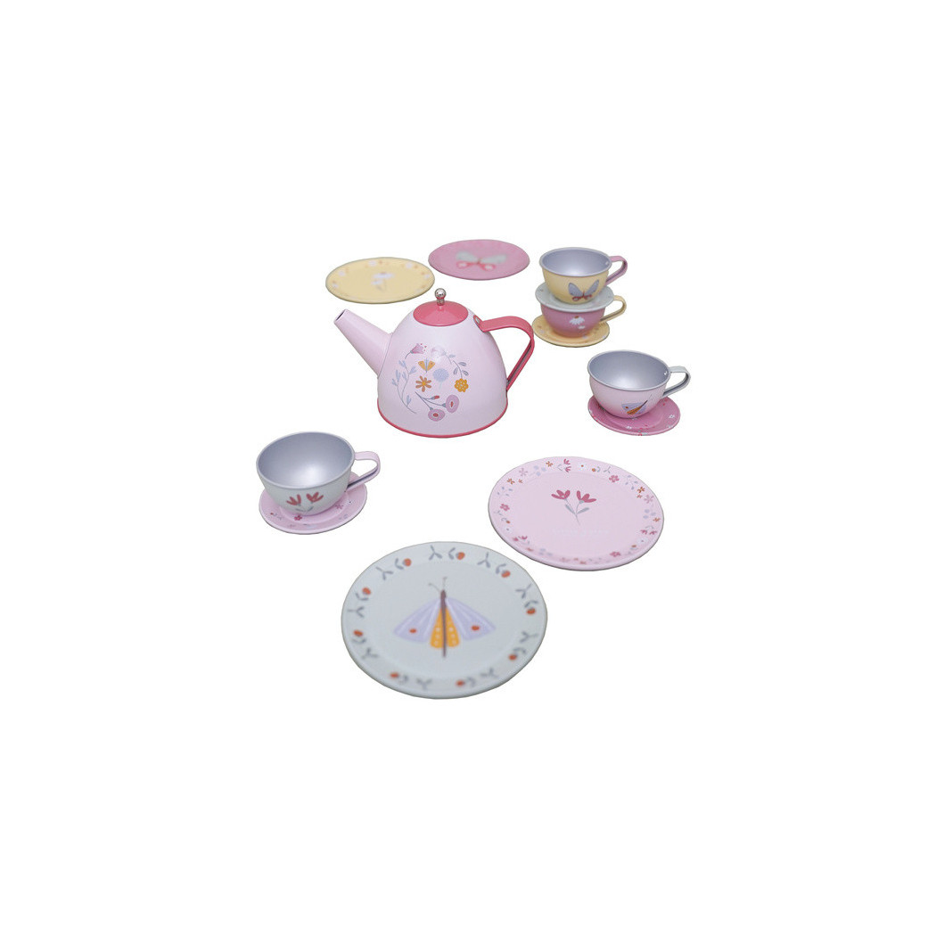 Flowers & Butterflies - Tea Set Zestaw Do Herbaty - Metalowy - Little Dutch