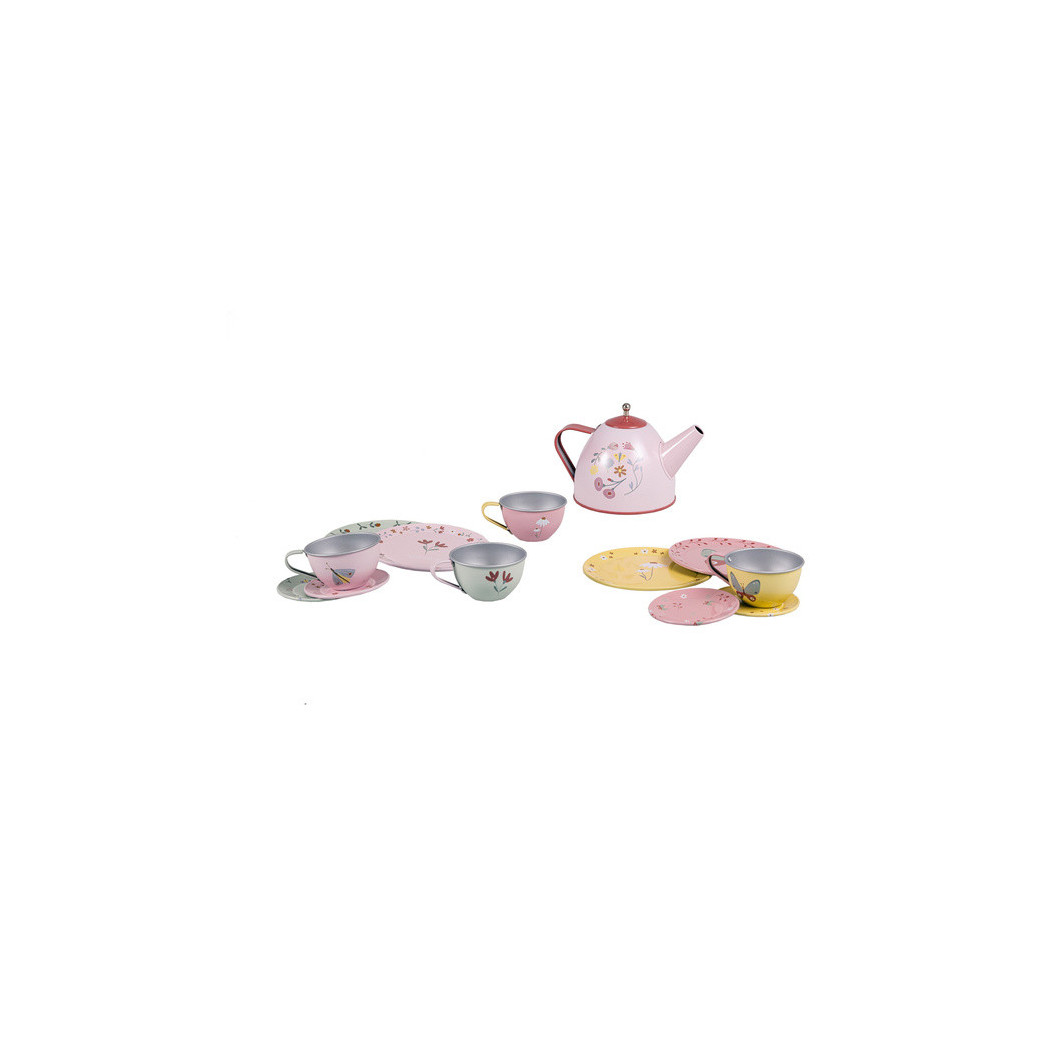 Flowers & Butterflies - Tea Set Zestaw Do Herbaty - Metalowy - Little Dutch
