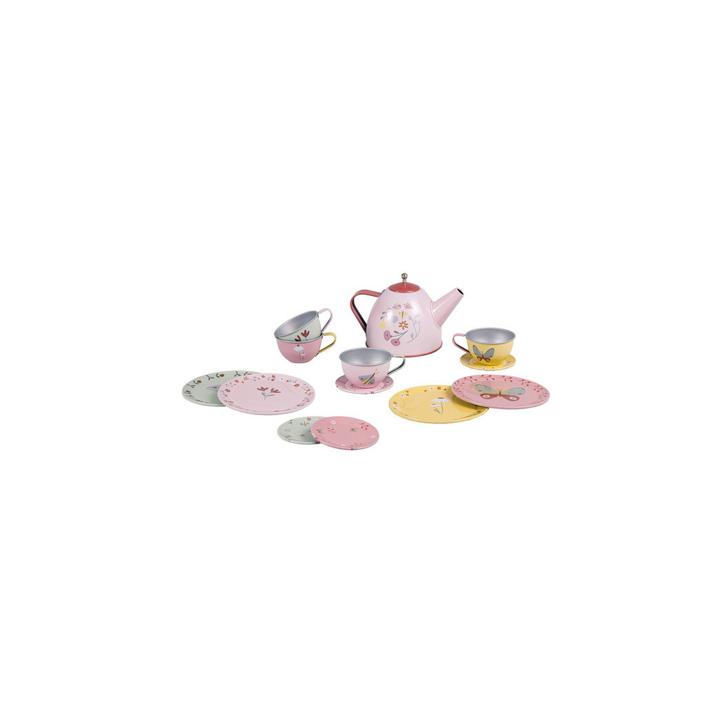 Flowers & Butterflies - Tea Set Zestaw Do Herbaty - Metalowy - Little Dutch