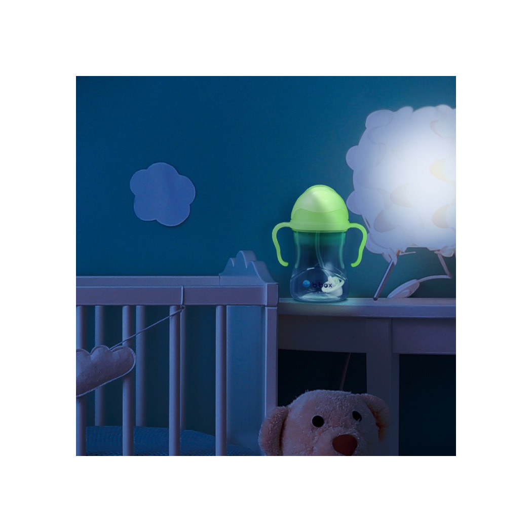 Glow In The Dark Innowacyjny Bidon ze Słomką Niekapek 240 ml- B.BOX