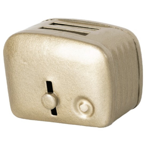 Srebrny Toster - Miniature Toaster & Bread - Akcesoria dla Lalek - Maileg