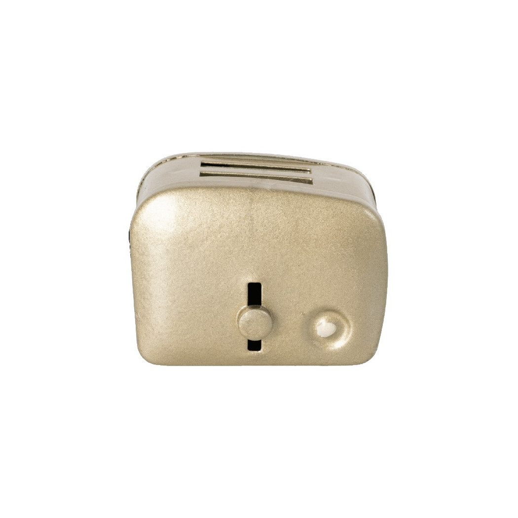 Srebrny Toster - Miniature Toaster & Bread - Akcesoria dla Lalek - Maileg