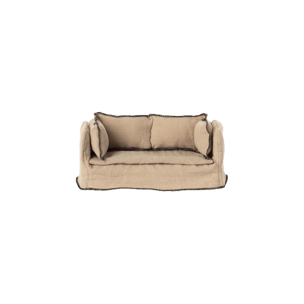 Beżowa Sofa Kanapa - Miniature Couch - Akcesoria Dla Lalek - Maileg